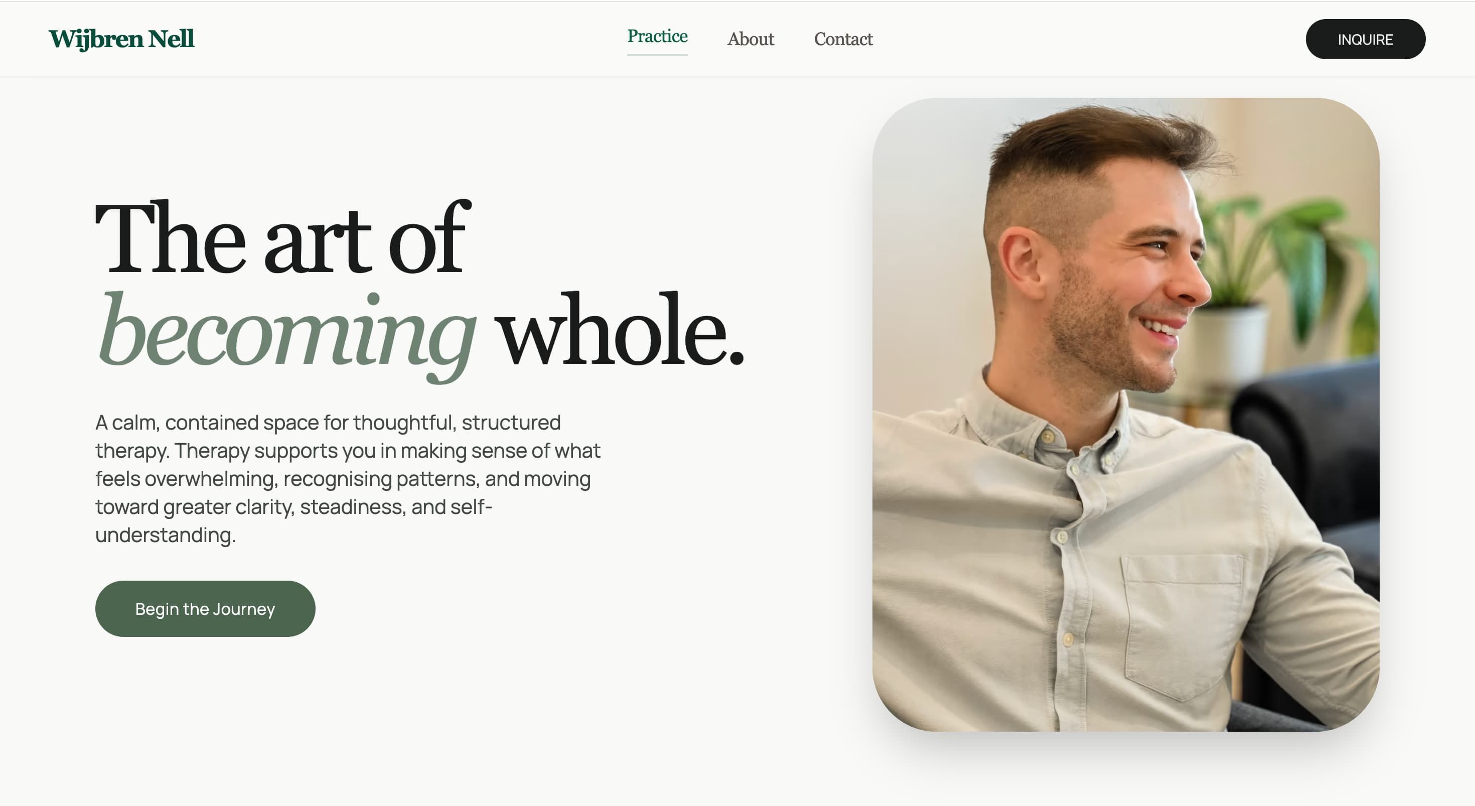 Wijbren Nell Clinical Psychology Website Screenshot